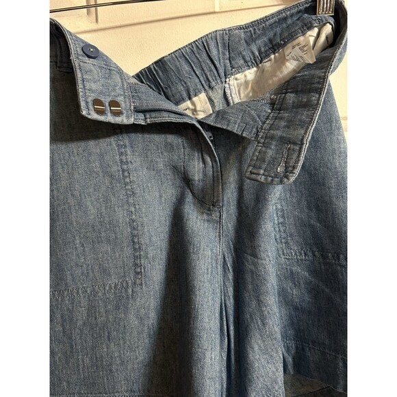 Talbots Linen Blend Shorts Blue 5 1/2 Inch Inseam Women’s 12  - Picture 3 of 10